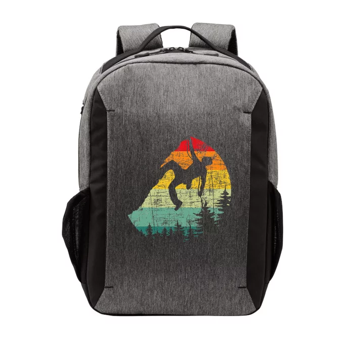 Mountain Climber Rock Climbing Bouldering Vector Backpack