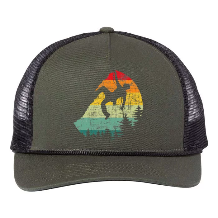 Mountain Climber Rock Climbing Bouldering Retro Rope Trucker Hat Cap