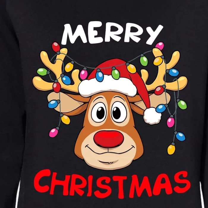 Merry Christmas Reindeer Xmas Family Womens California Wash Sweatshirt