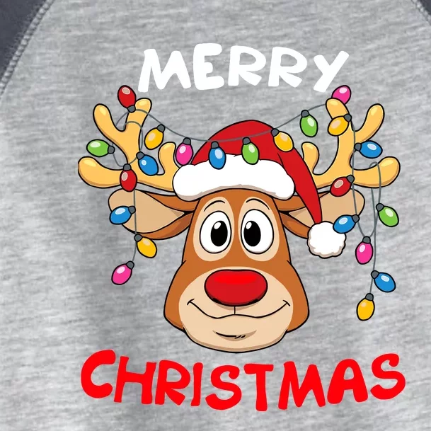 Merry Christmas Reindeer Xmas Family Toddler Fine Jersey T-Shirt