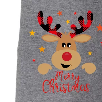 Merry Christmas Reindeer Cute Holiday Doggie 3-End Fleece Hoodie