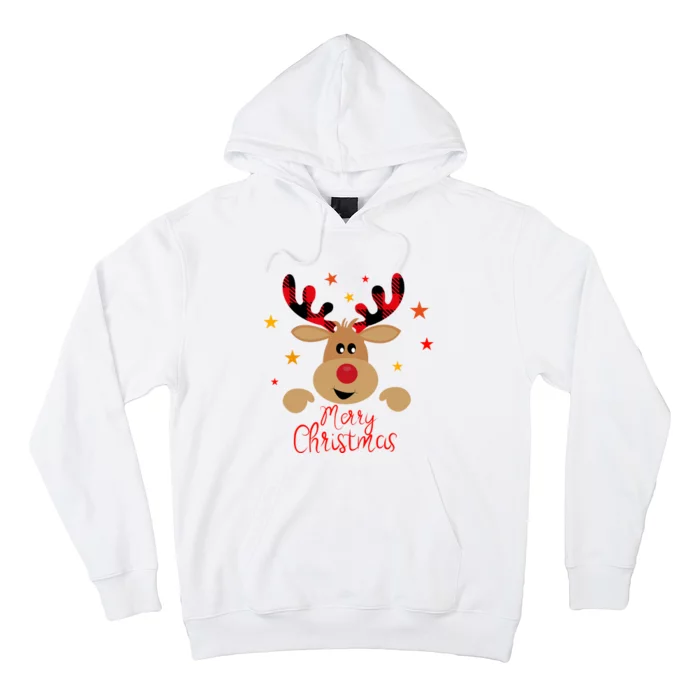 Merry Christmas Reindeer Cute Holiday Hoodie