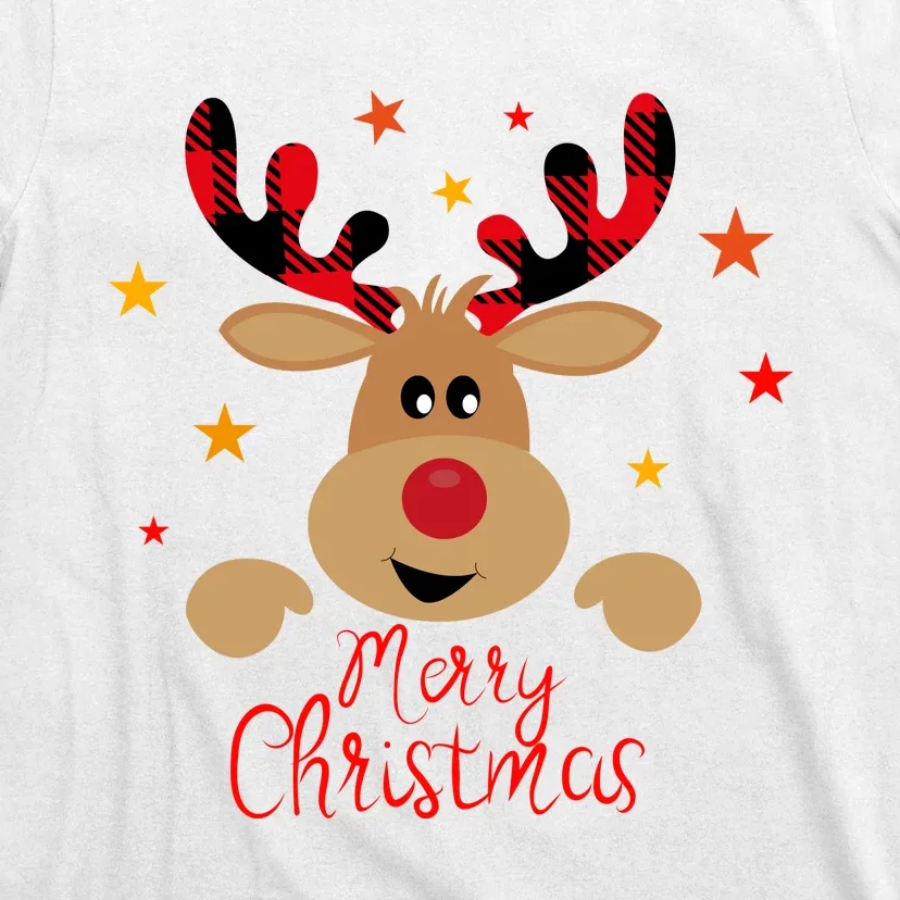 Merry Christmas Reindeer Cute Holiday T-Shirt