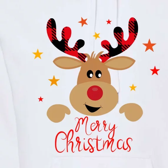 Merry Christmas Reindeer Cute Holiday Premium Hoodie