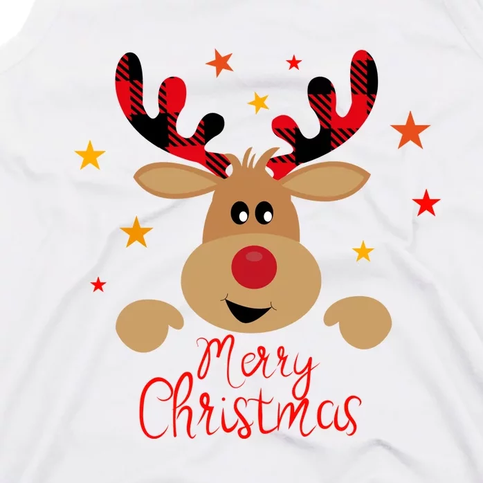 Merry Christmas Reindeer Cute Holiday Tank Top