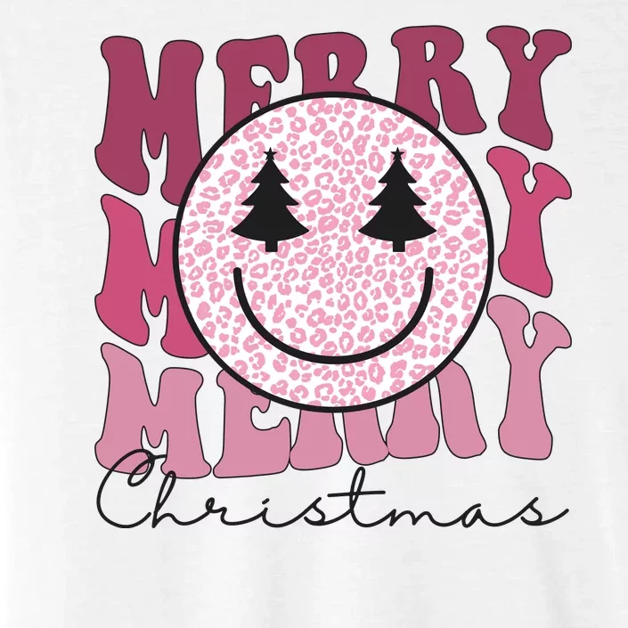 Merry Christmas Retro Leopard Smile ChromaSoft Performance T-Shirt