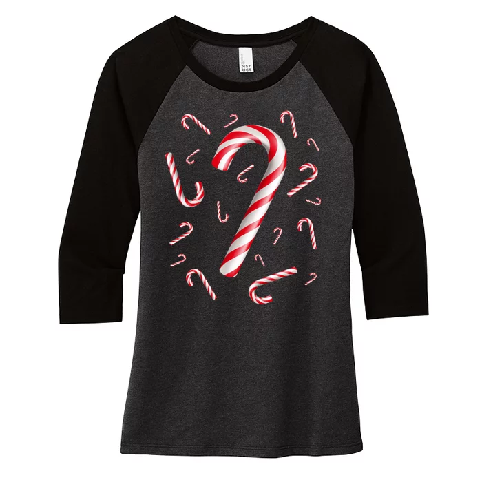 Merry Christmas Reindeer Cute Women's Tri-Blend 3/4-Sleeve Raglan Shirt