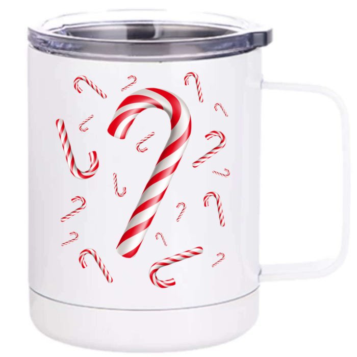 Merry Christmas Reindeer Cute Front & Back 12oz Stainless Steel Tumbler Cup