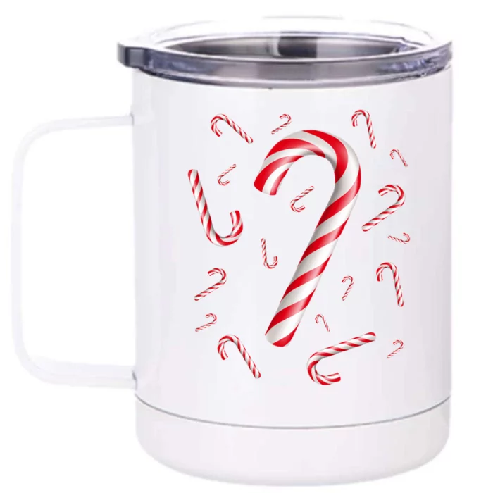 Merry Christmas Reindeer Cute Front & Back 12oz Stainless Steel Tumbler Cup