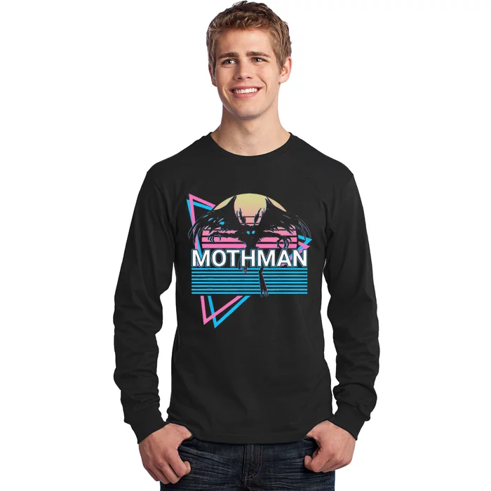 Mothman Cryptozoology Retro Cryptid Long Sleeve Shirt