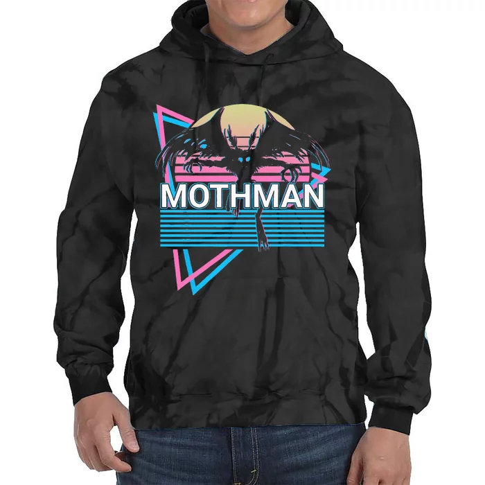 Mothman Cryptozoology Retro Cryptid Tie Dye Hoodie