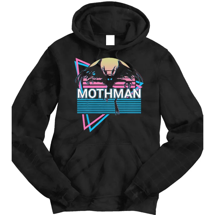 Mothman Cryptozoology Retro Cryptid Tie Dye Hoodie