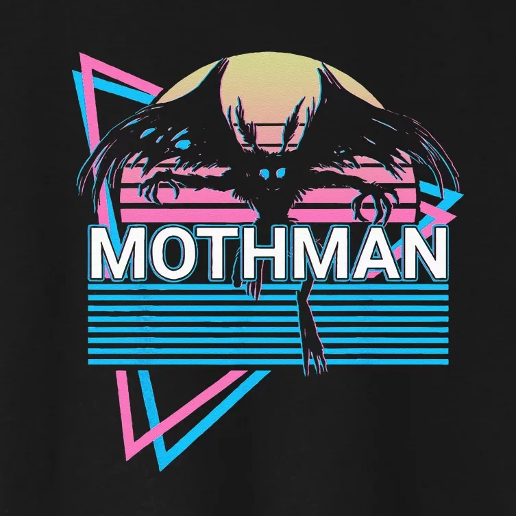 Mothman Cryptozoology Retro Cryptid Women's Crop Top Tee