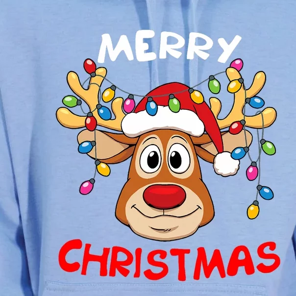 Merry Christmas Reindeer Xmas Family Unisex Surf Hoodie