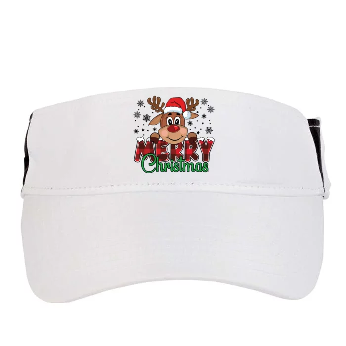 Merry Christmas Reindeer Women Family Matching Reindeer Adult Drive Performance Visor