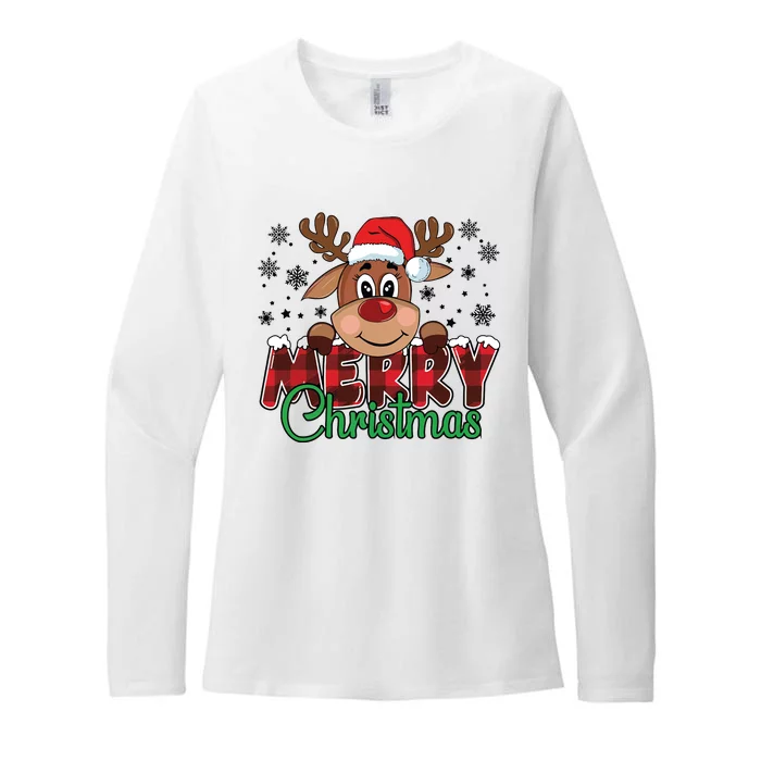 Merry Christmas Reindeer Women Family Matching Reindeer Womens CVC Long Sleeve Shirt