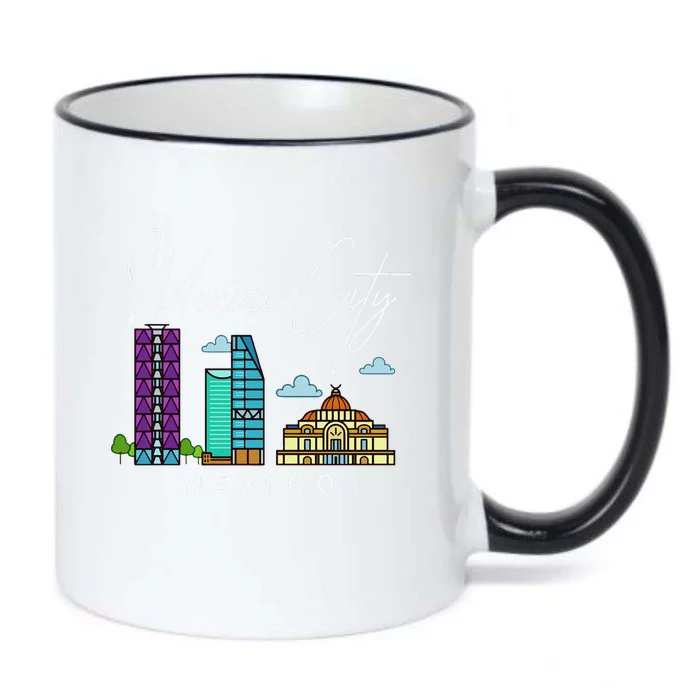 Mexico City Skyline Map Travel Sweat Black Color Changing Mug