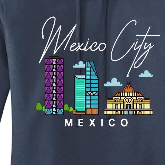 Mexico City Skyline Map Travel Sweat Women's Pullover Hoodie