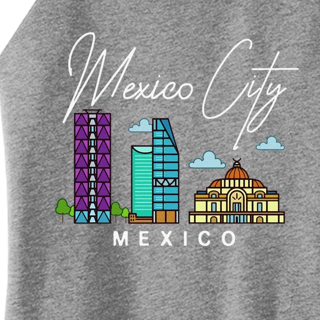 Mexico City Skyline Map Travel Sweat Women’s Perfect Tri Rocker Tank