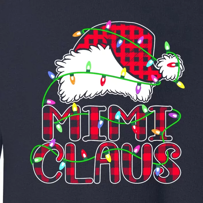 Mimi Claus Shirt Christmas Lights Pajama Family Matching Toddler Sweatshirt