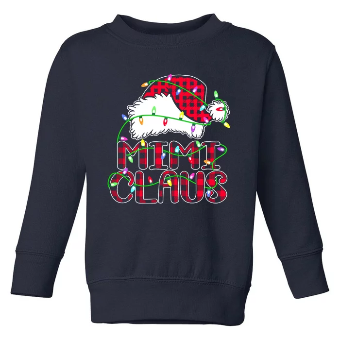 Mimi Claus Shirt Christmas Lights Pajama Family Matching Toddler Sweatshirt