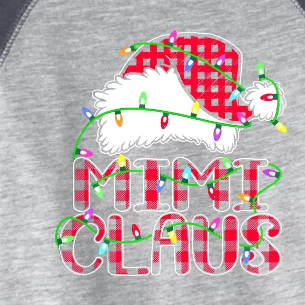 Mimi Claus Shirt Christmas Lights Pajama Family Matching Toddler Fine Jersey T-Shirt