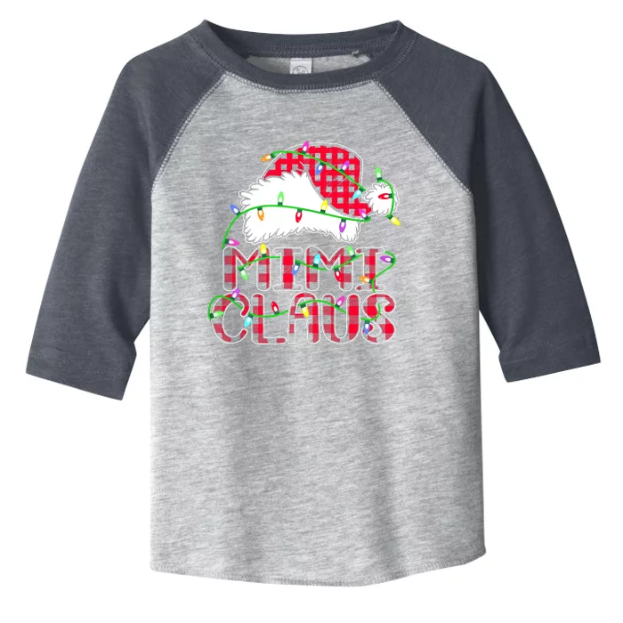 Mimi Claus Shirt Christmas Lights Pajama Family Matching Toddler Fine Jersey T-Shirt