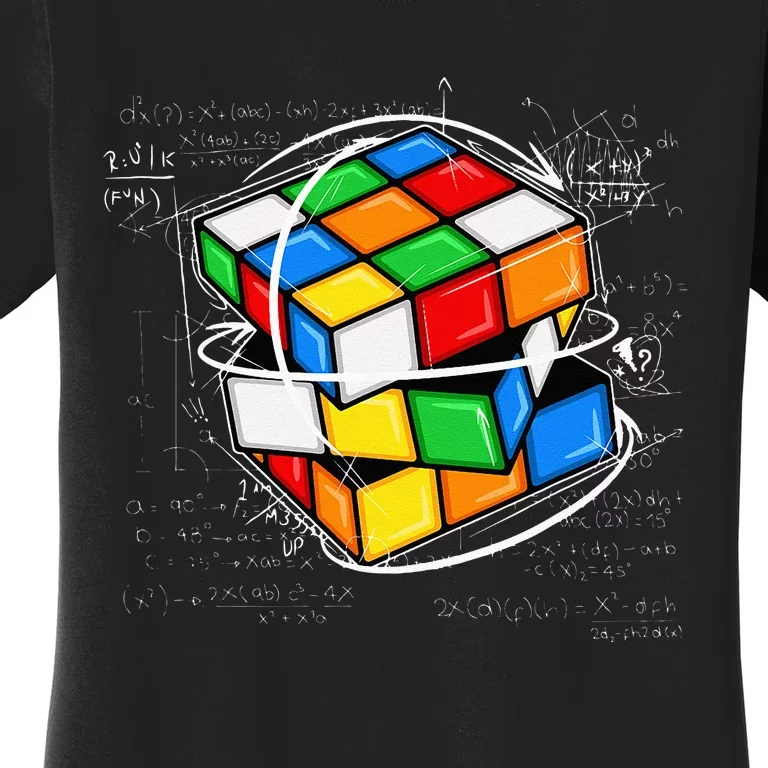 Math Cuber Speed Cubing Puzzle Lover Cube Women's T-Shirt