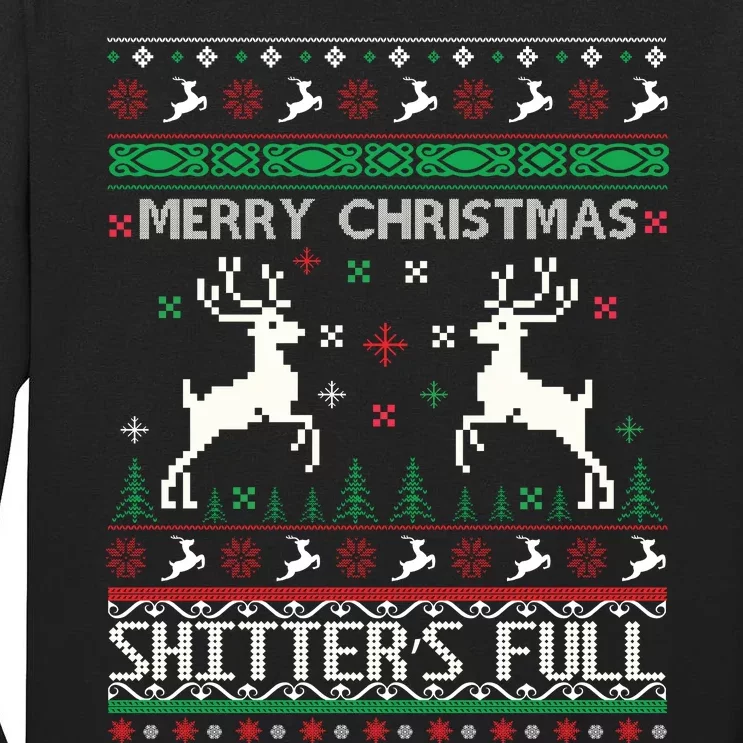 Merry Christmas Shitters Full Movie Ugly Christmas Christmas VacationChristmas V Tall Long Sleeve T-Shirt