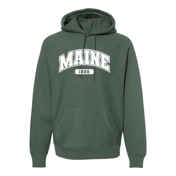 Maine Collegiate Style 1820 Premium Hoodie