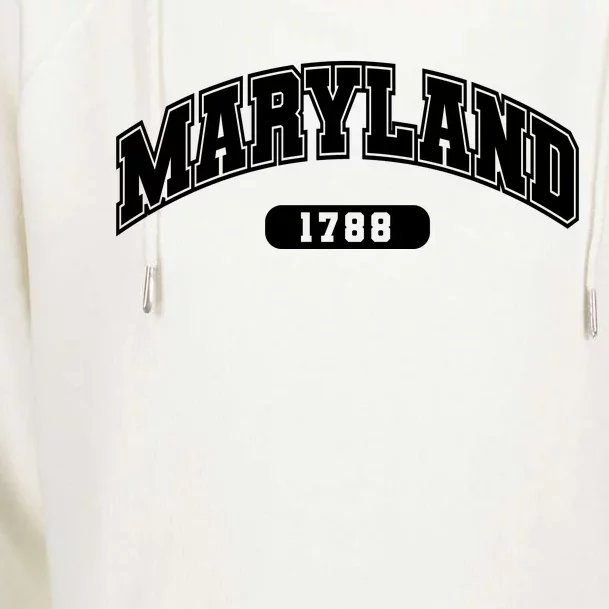 Maryland Collegiate Style 1788 Womens Funnel Neck Pullover Hood