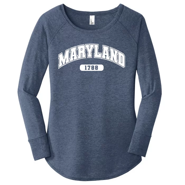 Maryland Collegiate Style 1788 Women's Perfect Tri Tunic Long Sleeve Shirt