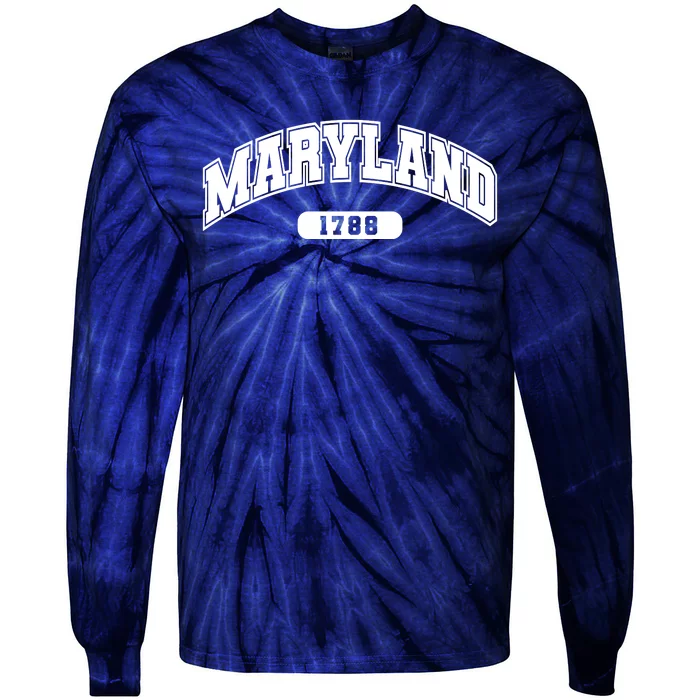 Maryland Collegiate Style 1788 Tie-Dye Long Sleeve Shirt