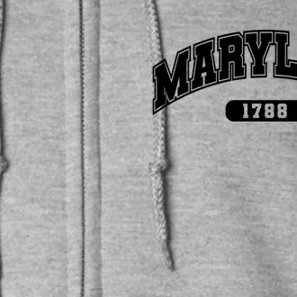 Maryland Collegiate Style 1788 Full Zip Hoodie