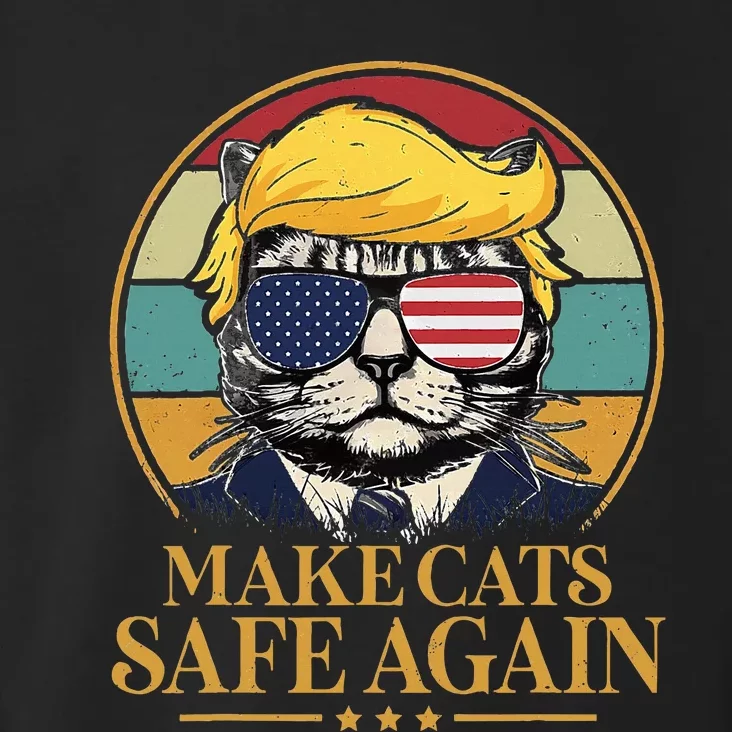 Make Cats Safe Again Trump 2024 Save Our Pets Toddler Hoodie