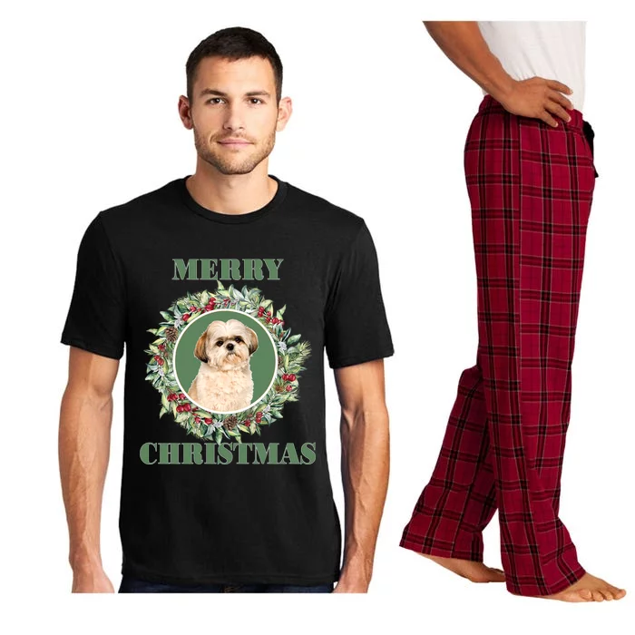 Merry Christmas Shih Tzu Great Gift Pajama Set