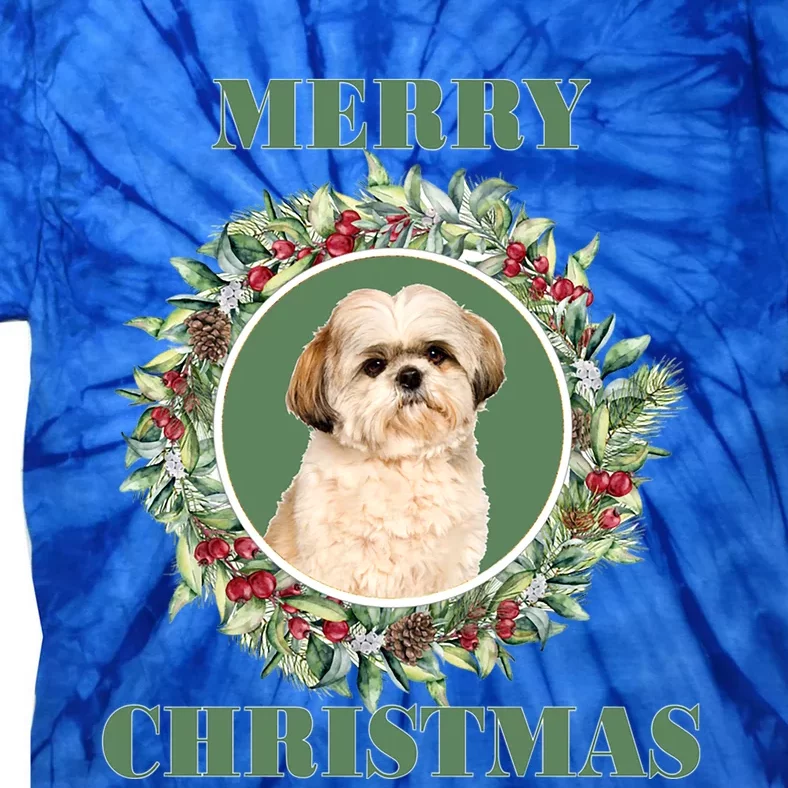 Merry Christmas Shih Tzu Great Gift Tie-Dye T-Shirt