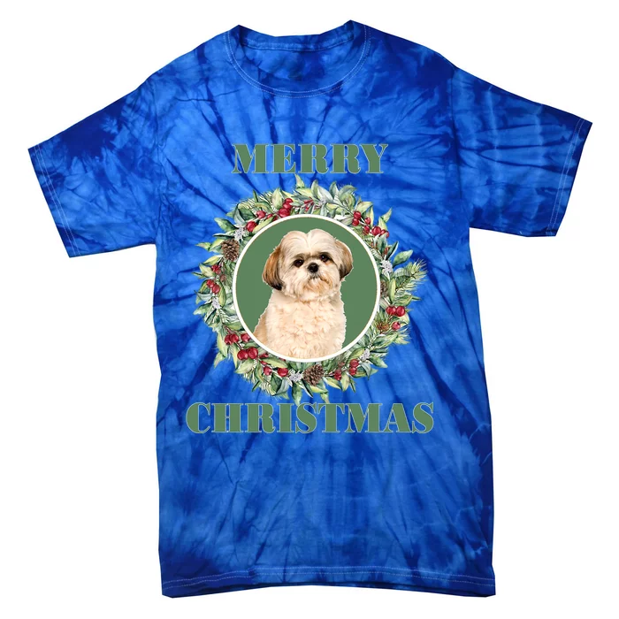 Merry Christmas Shih Tzu Great Gift Tie-Dye T-Shirt