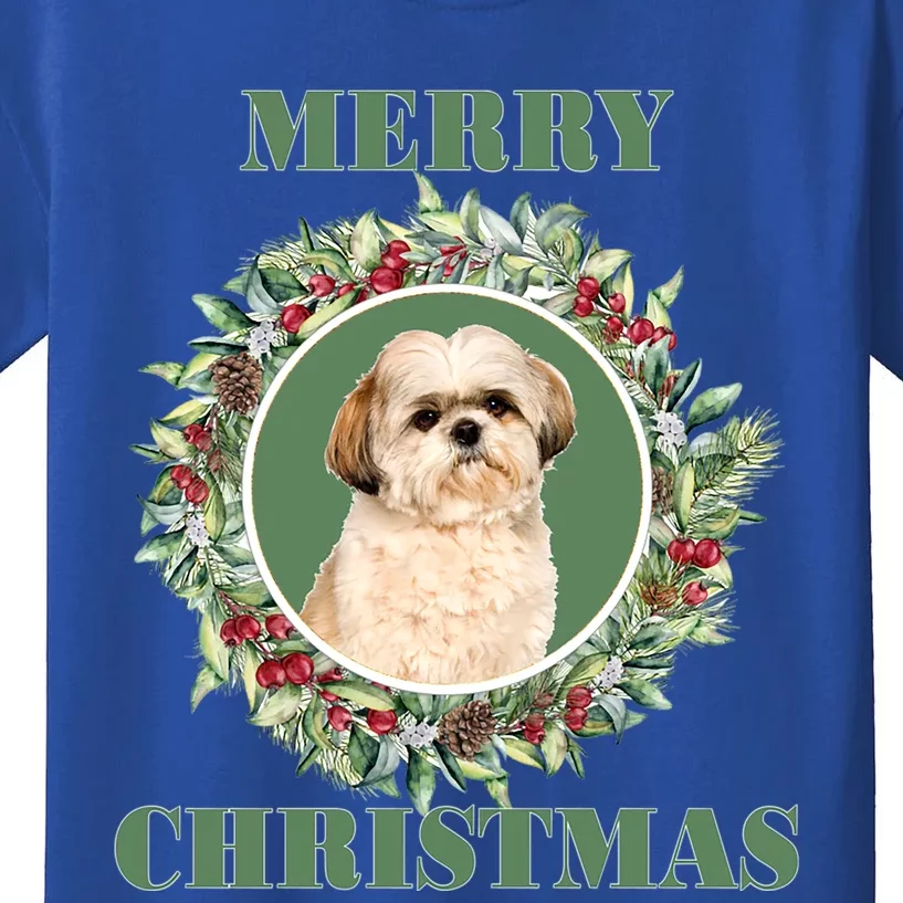 Merry Christmas Shih Tzu Great Gift Kids T-Shirt