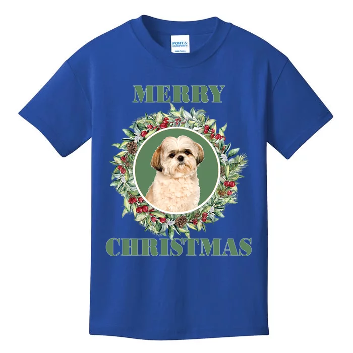 Merry Christmas Shih Tzu Great Gift Kids T-Shirt