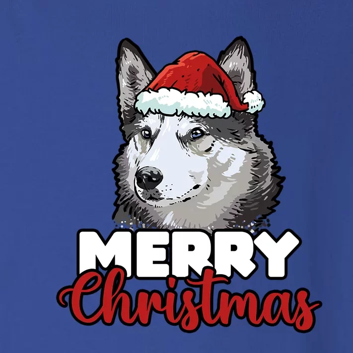 Merry Christmas Siberian Husky Dog Lover Gift Toddler Long Sleeve Shirt