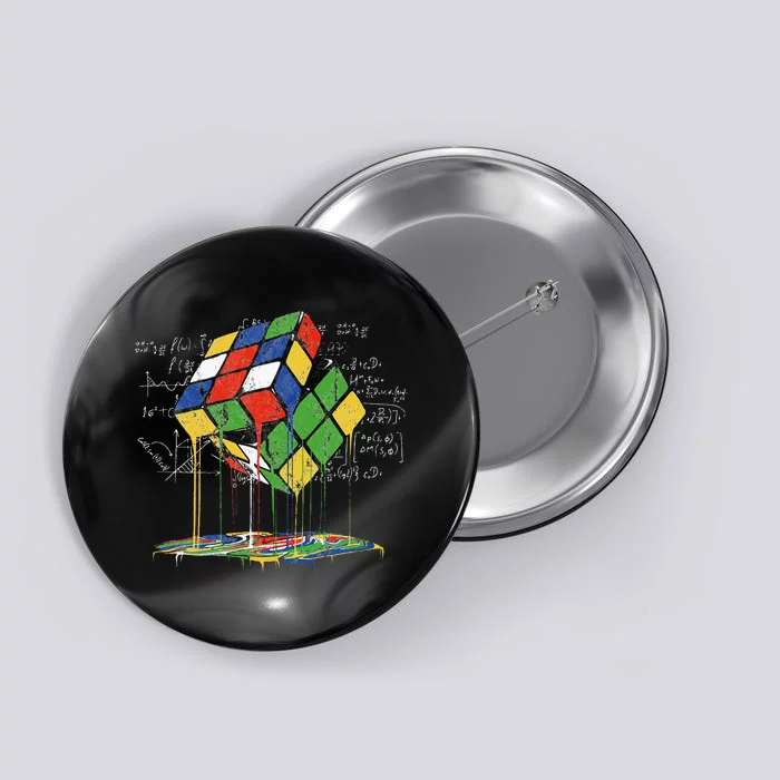 Melting Cube Speed Cubing Vintage Puzzle Math Button