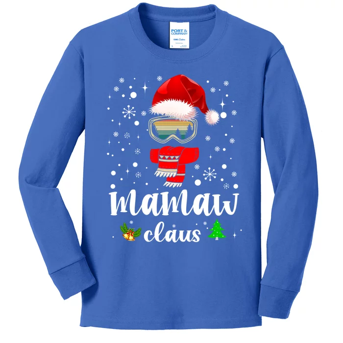 Mamaw Claus Santa Claus Funny Xmas Gift For Mom Grandma Gift Kids Long Sleeve Shirt