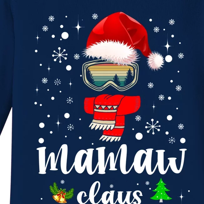 Mamaw Claus Santa Claus Funny Xmas Gift For Mom Grandma Gift Baby Long Sleeve Bodysuit