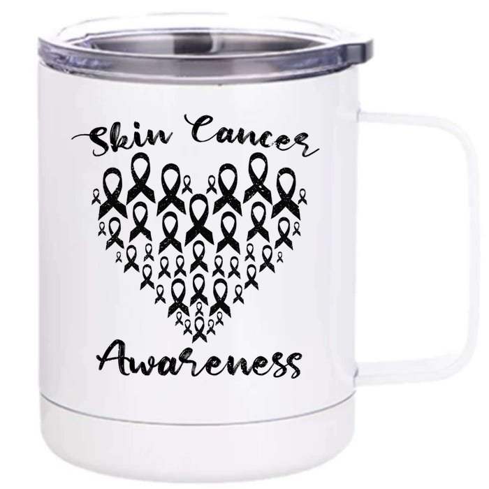 Melanoma Cancer Survivor Gift Skin Cancer Awareness Gift Front & Back 12oz Stainless Steel Tumbler Cup