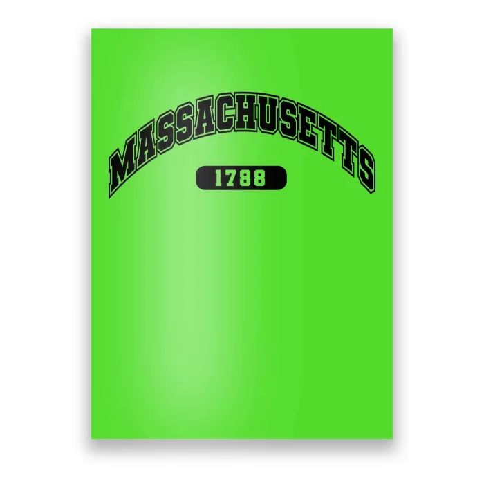 Massachusetts Collegiate Style 1788 Poster