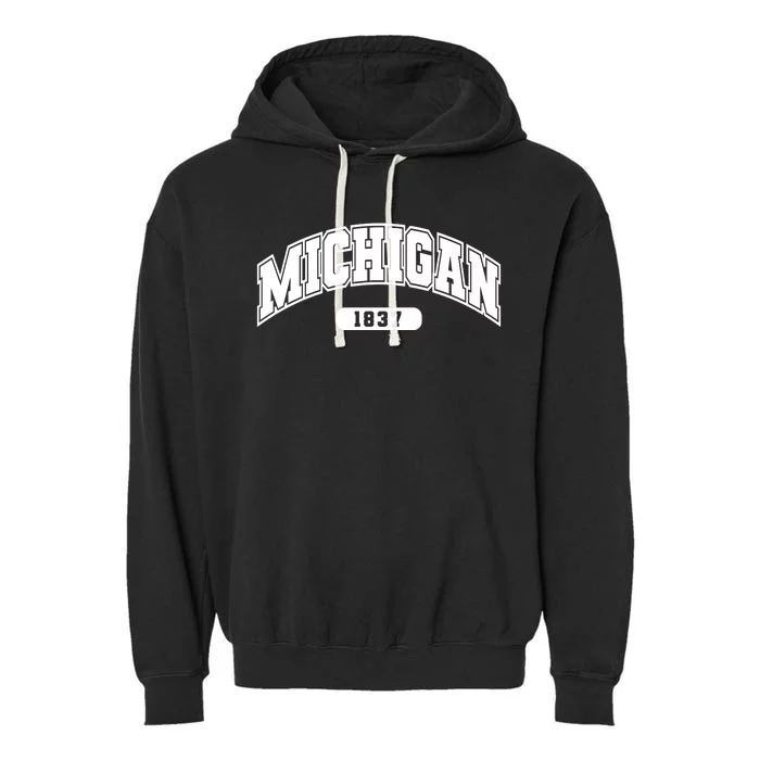 Michigan Collegiate Style 1837 Garment-Dyed Fleece Hoodie