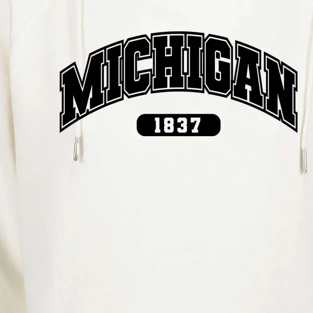 Michigan Collegiate Style 1837 Womens Funnel Neck Pullover Hood