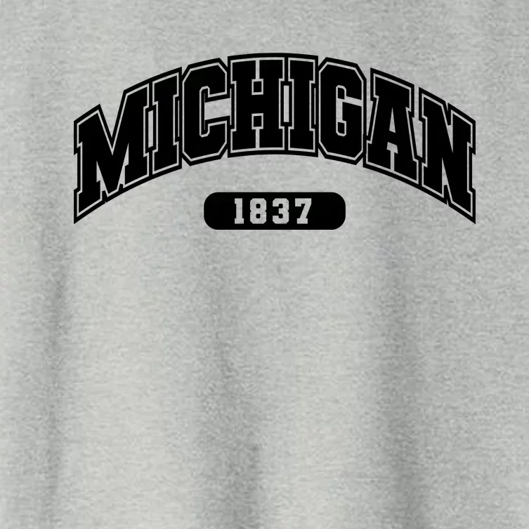 Michigan Collegiate Style 1837 Women's Crop Top Tee