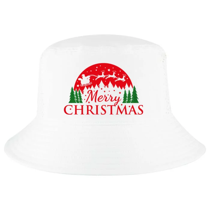 Merry Christmas Santa Reindeer Holiday Gift Cool Comfort Performance Bucket Hat